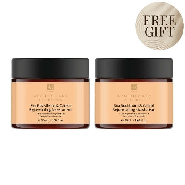 Dr Botanicals Sea Buckthorn Carrot Moisturiser 50ml x 2 - British product