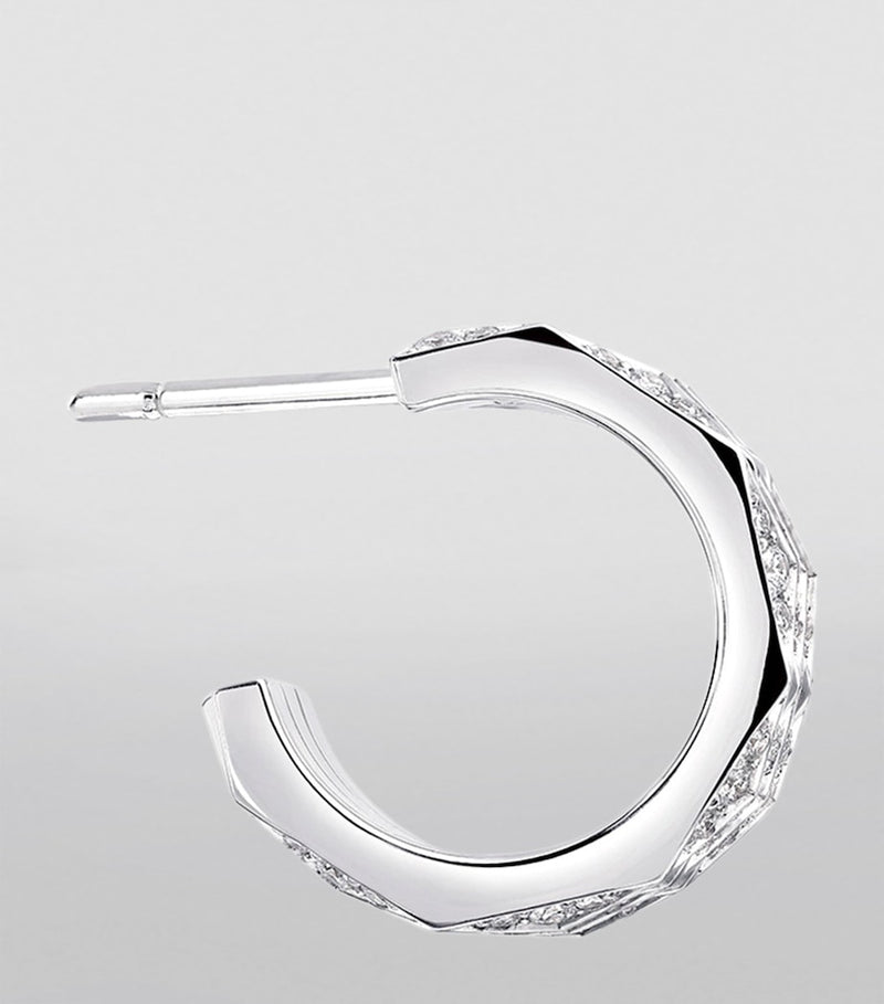 Graff white gold diamond triple-hoop earrings - British product