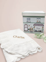 Next Babyblooms 100% Cotton Personalised Luxury Knitted Baby Blanket Gift - 75cm x 100cm- Buy online at McGrocer