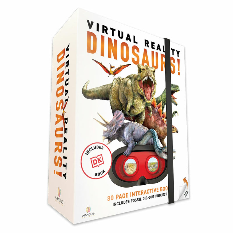 DK VR dinosaur set with goggles and fossil dig, imported from the UK