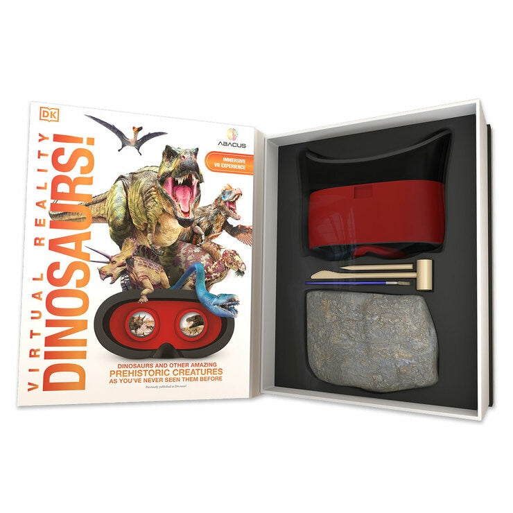 DK VR dinosaur set with goggles and fossil dig, imported from the UK