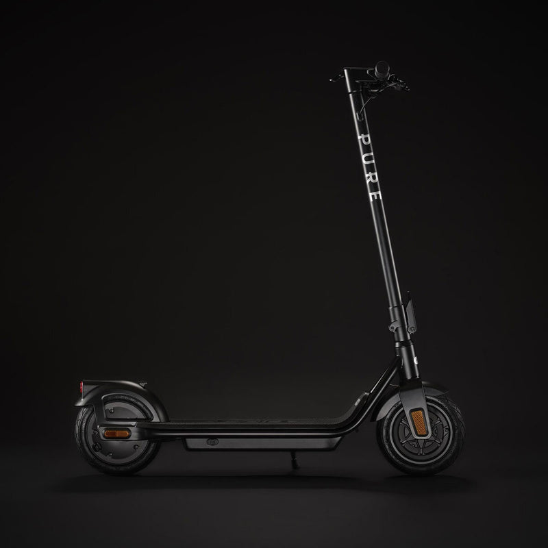 Pure Air5 electric scooter in black, folded design - British product