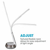 OttLite LED desk lamp with wireless charging and colour changing base, UK version