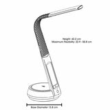 OttLite LED desk lamp with wireless charging and colour changing base, UK version