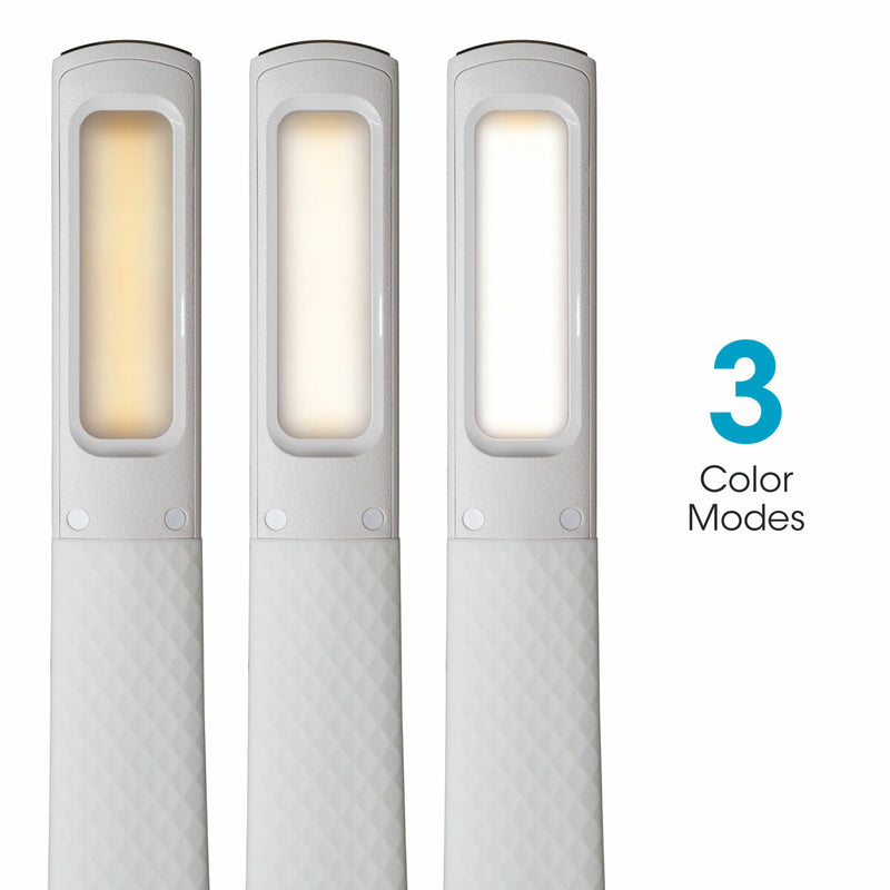 OttLite LED desk lamp with wireless charging and colour changing base, UK version