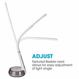 OttLite LED desk lamp with wireless charging and colour changing base, UK version
