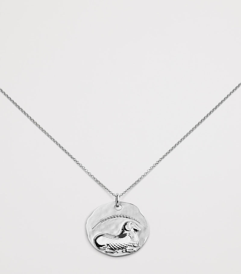 Monica Vinader sterling silver Aries zodiac necklace, imported from the UK