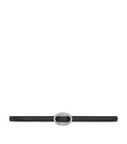Saint Laurent leather oval belt with crystal buckle - British product