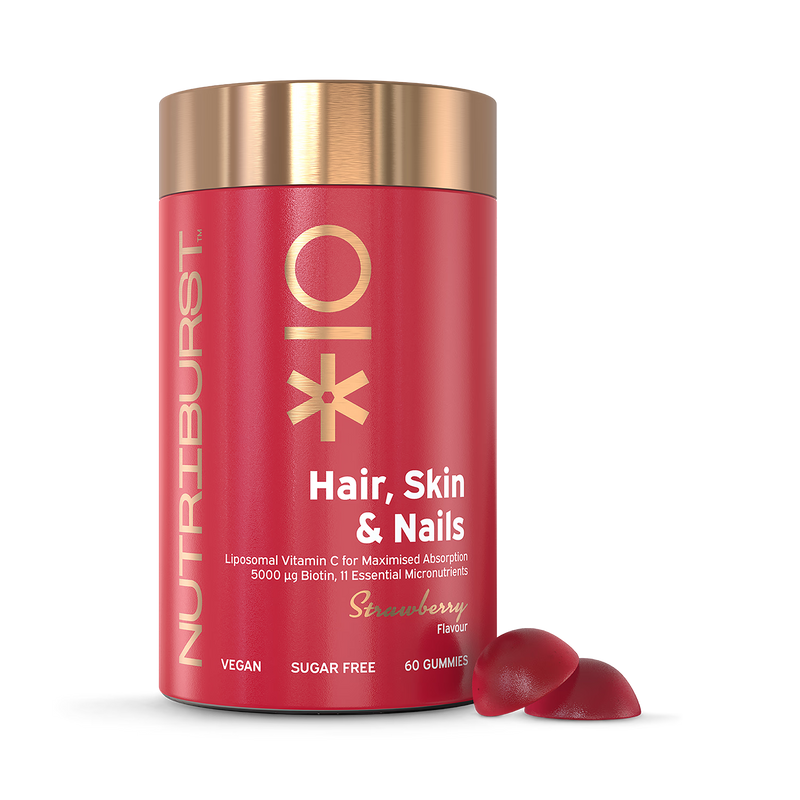 Nutriburst Hair Skin Nails gummies 60 count (British brand)