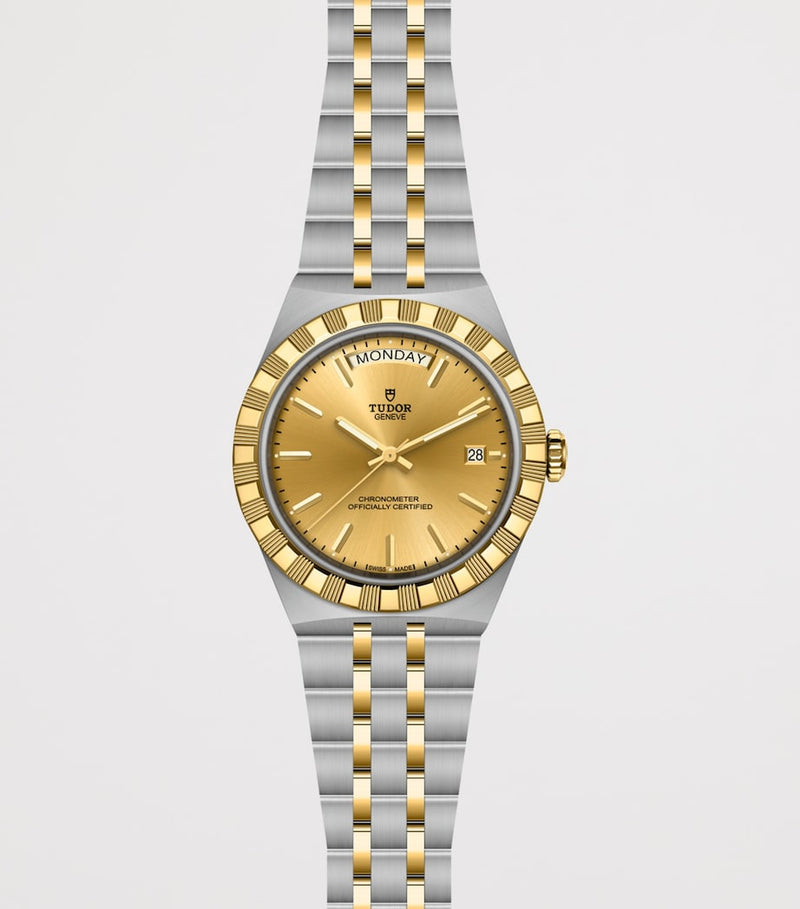 TUDOR Royal watch 40mm with yellow gold accents, stainless steel bracelet (British brand)