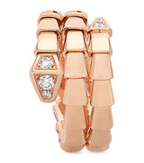 Harrods Bvlgari Rose Gold and Diamond Serpenti Viper Ring- Buy online at McGrocer