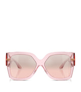 Harrods Versace Blush Pink Crystal-Embellished Rectangle Sunglasses- Buy online at McGrocer