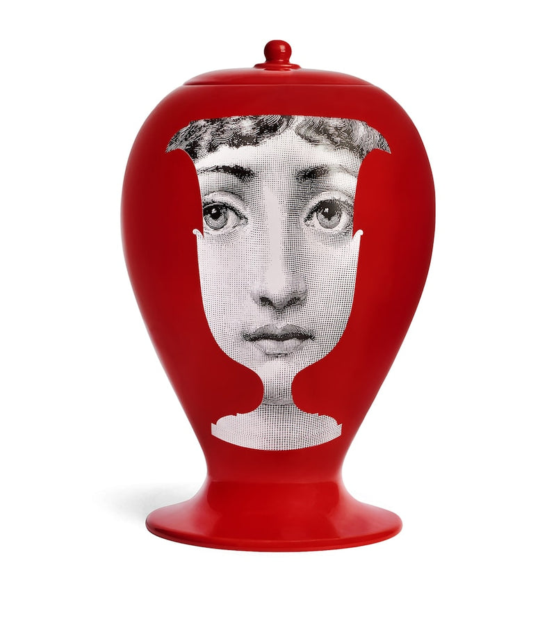 Fornasetti porcelain vase with silhouette design 30cm - British product