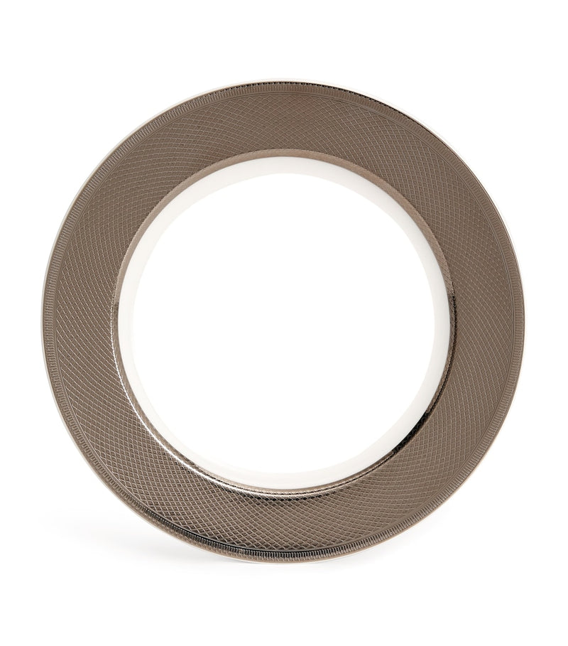 Christofle Guilloché Platinum Porcelain Underplate 29.5cm - British product