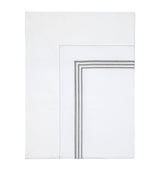 Harrods King Size Flat Sheet in Egyptian Cotton with Triple Embroidered Stripe- Buy online at McGrocer