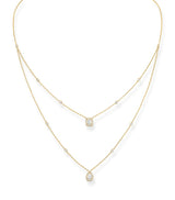 Harrods Messika My Twin Yellow Gold and Diamond Layered Necklace (0.76ct)- Buy online at McGrocer