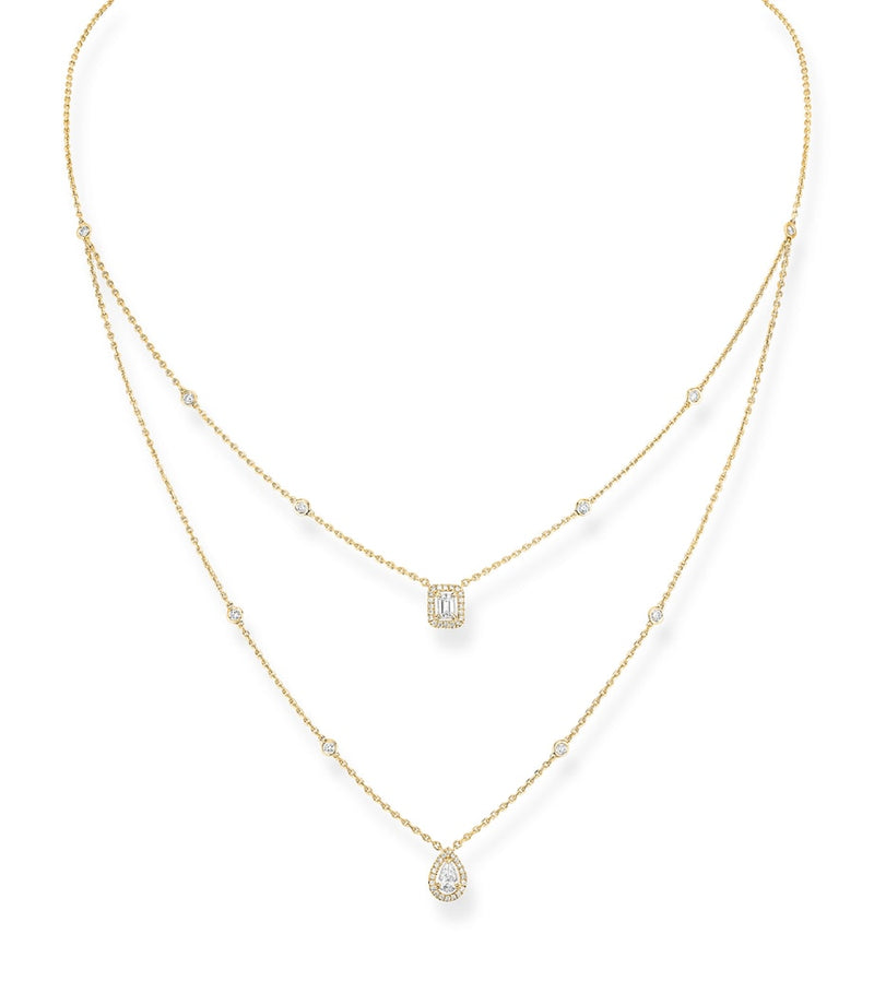 Messika My Twin necklace yellow gold diamonds 0.76ct - British product