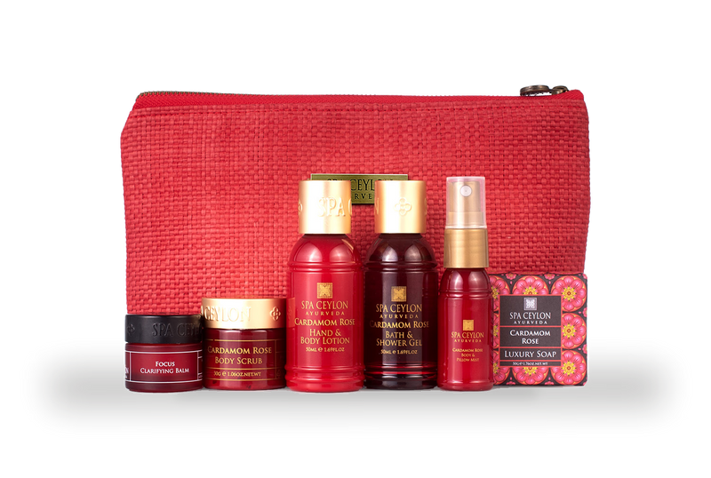 Cardamom Rose home spa set, imported from the UK