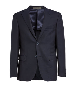 Corneliani Hopsack Wool Blazer Tailored Jacket