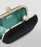 Jimmy Choo Cloud clutch bag with crystal dome clasp, imported from the UK