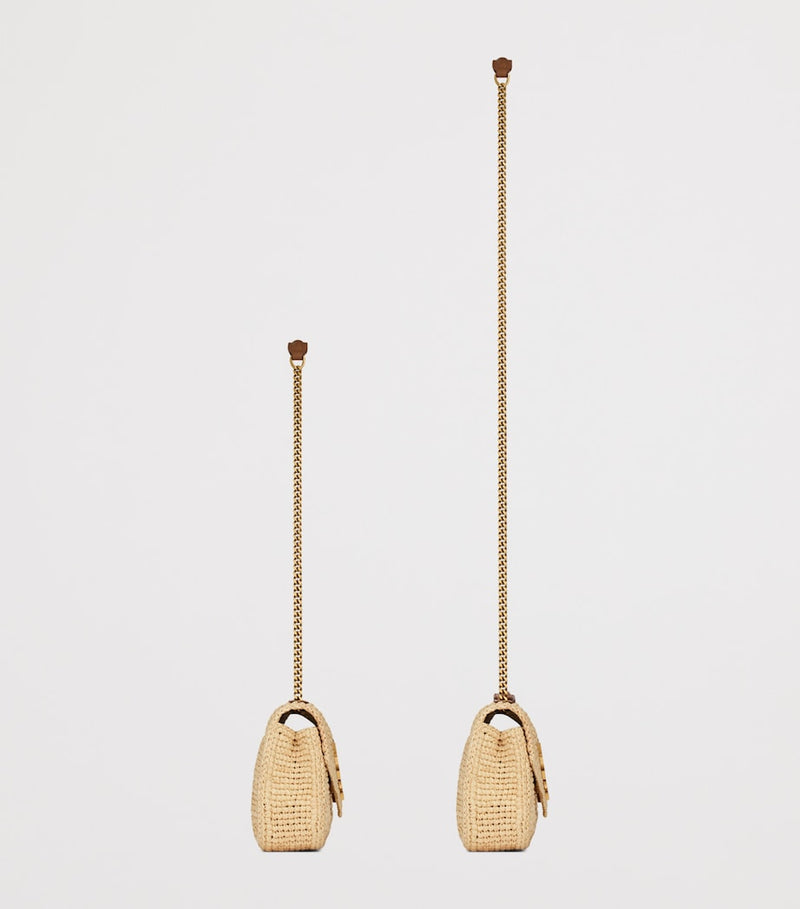 Saint Laurent Mini Loulou shoulder bag woven raffia (British brand)