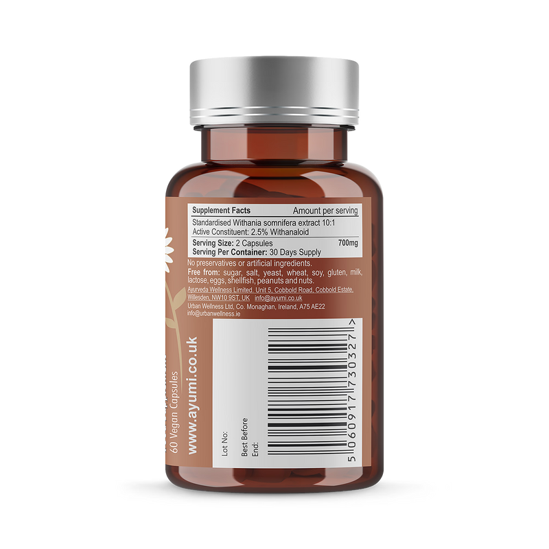 Ayumi Ashwagandha vegan capsules 60 count - British product