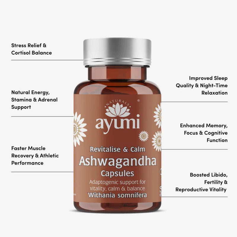 Ayumi Ashwagandha vegan capsules 60 count - British product