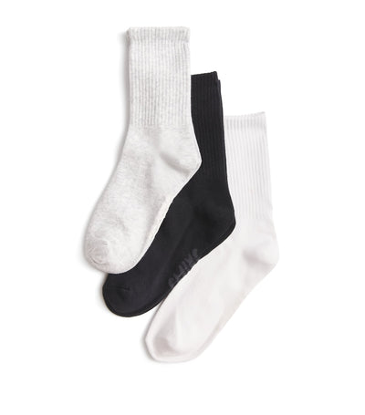 Harrods Skims Cotton-Blend Logo Ribbed Crew Socks Pack of 3- Buy online at McGrocer