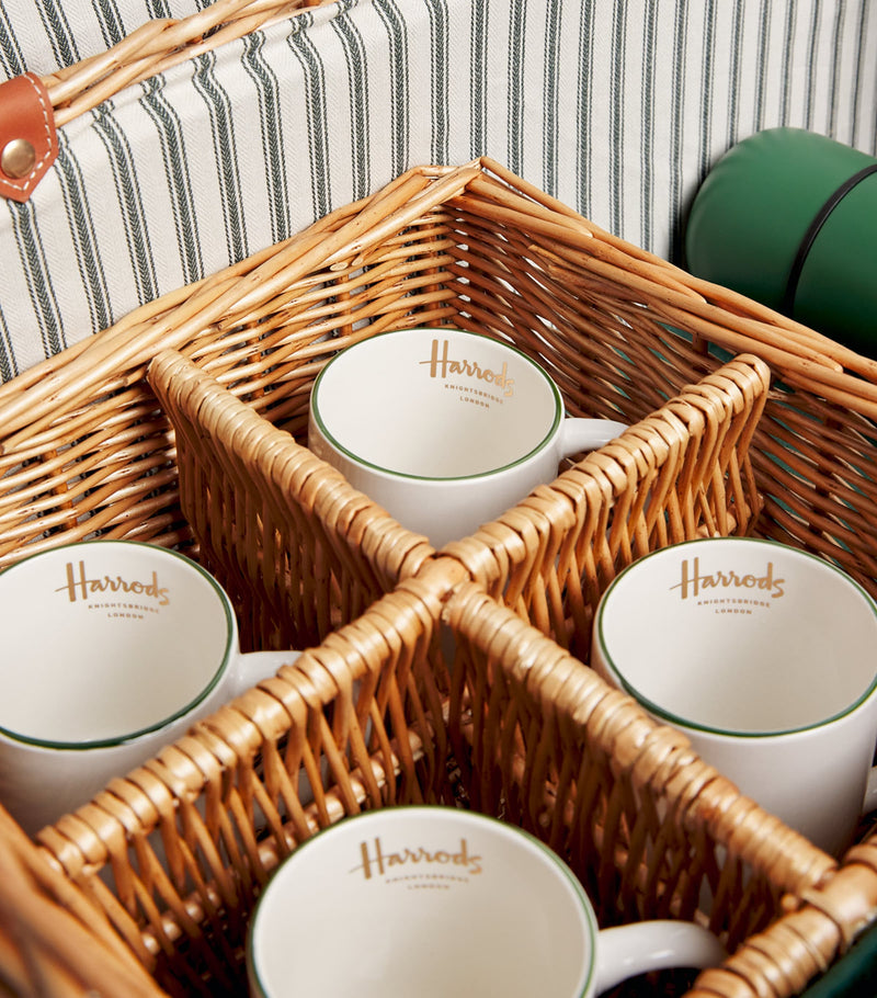 Harrods fitted picnic hamper for four (British brand)
