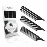 Vellen weave tail comb black pack of 3, UK version