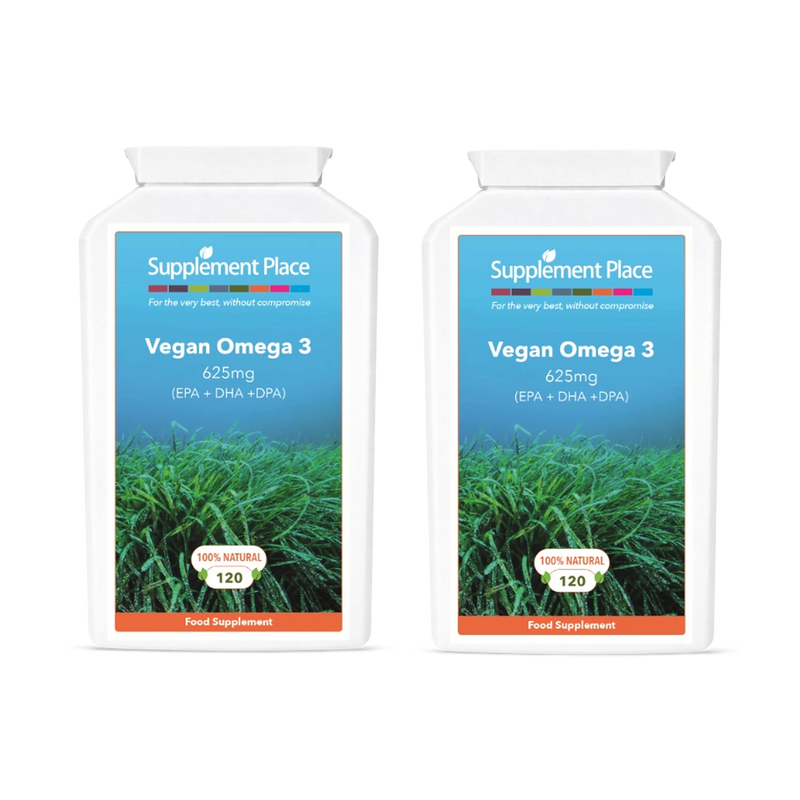 Supplement Place Vegan Omega 3 625mg 240 capsules - British product