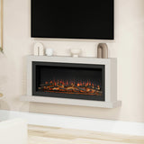 Flare Elyce Grande wall mounted electric fireplace cream 2kW (British brand)