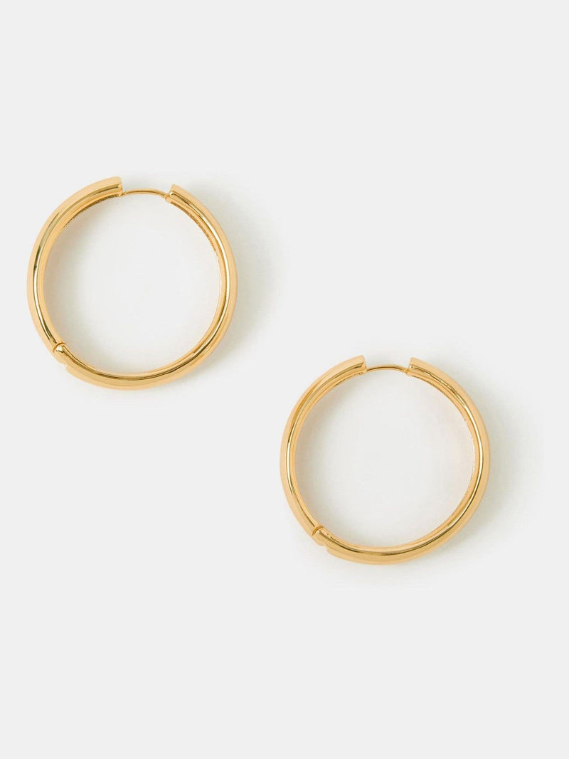 Accessorize gold tone chunky hoop earrings 14ct (British brand)