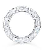David Morris square emerald-cut diamond eternity ring, imported from the UK