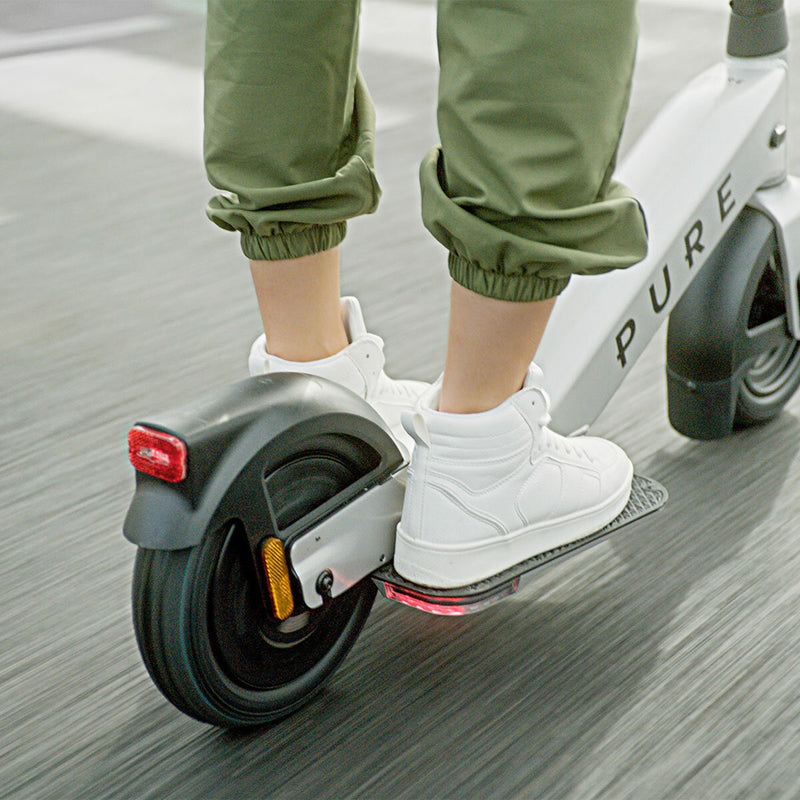 Pure Electric folding electric scooter Platinum Silver - British product