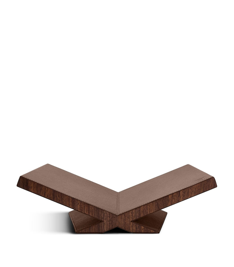 Assouline Culture Classic bookstand walnut leather (British brand)
