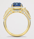 Boodles Presence Chamber sapphire diamond ring in yellow gold, UK version