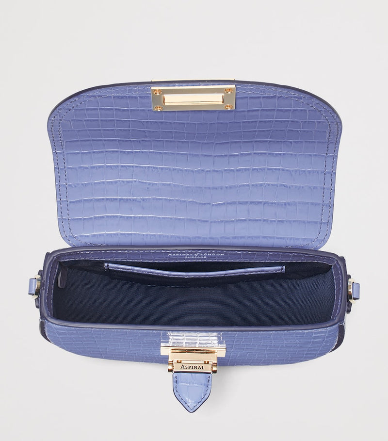 Aspinal of London Portobello croc-embossed cross-body bag, imported from the UK