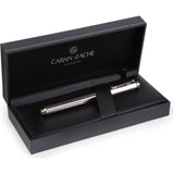 Caran Dache Ecridor chevron rhodium fountain pen (British brand)