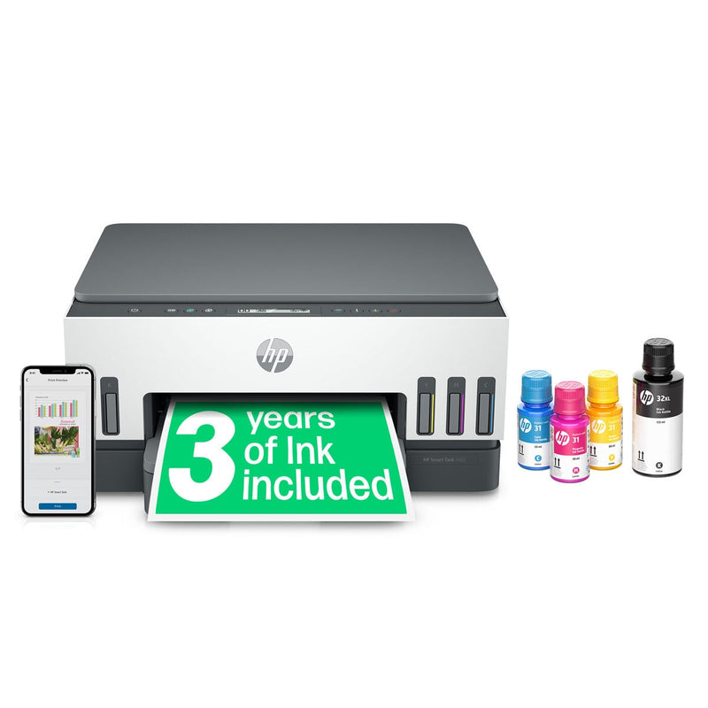 HP Smart Tank 7005 all-in-one wireless printer (British brand)