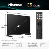 Hisense 40E5QTUK QLED Smart TV 40 inch, imported from the UK