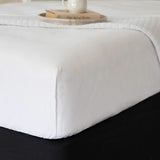 Costco UK Belledorm 1200 Thread Count Cotton Sateen White Extra Deep Fitted Sheet- Buy online at McGrocer