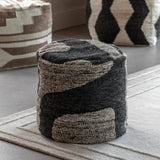 Costco UK Gallery Bergen Mono Graphic Drum Pouffe 50 x 45 cm- Buy online at McGrocer
