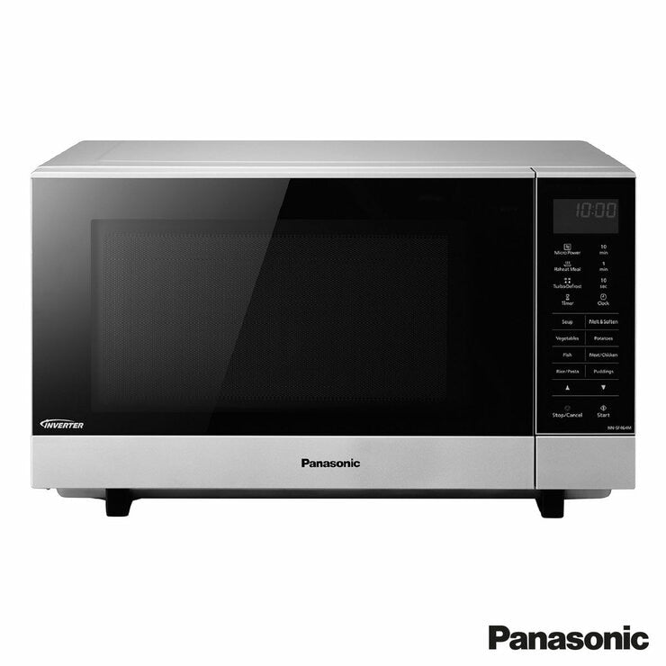 Panasonic flatbed microwave 27 litre 1000W silver, imported from the UK