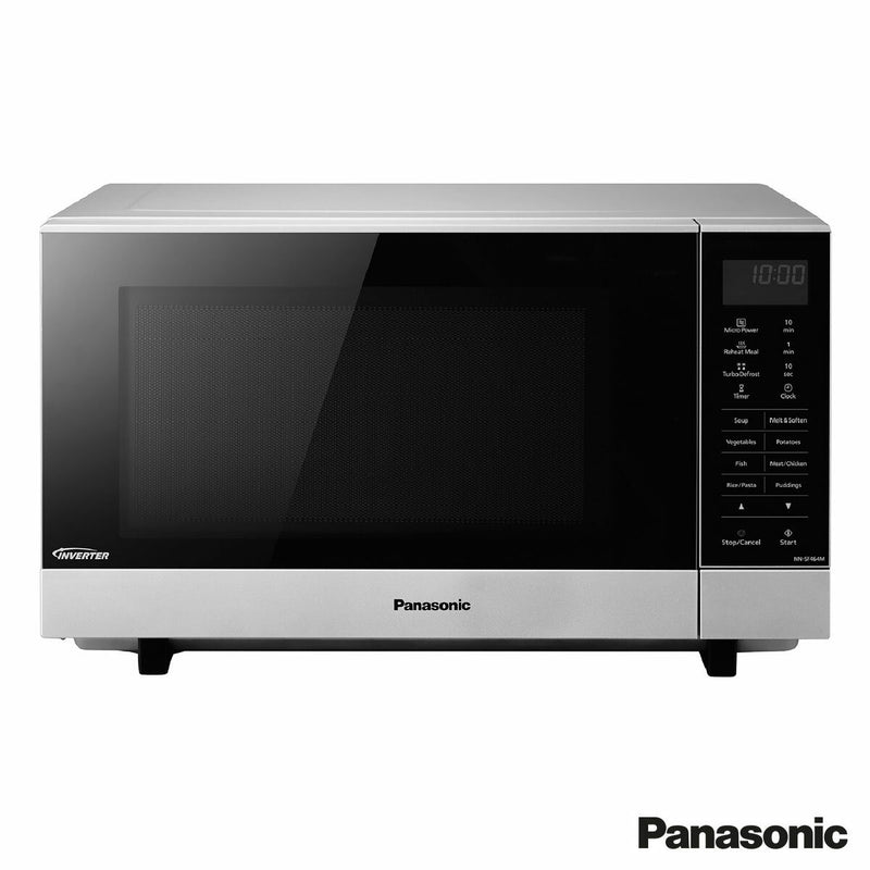 Panasonic flatbed microwave 27 litre 1000W silver, imported from the UK