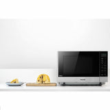 Panasonic flatbed microwave 27 litre 1000W silver, imported from the UK