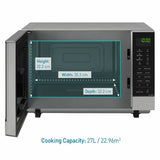 Panasonic flatbed microwave 27 litre 1000W silver, imported from the UK