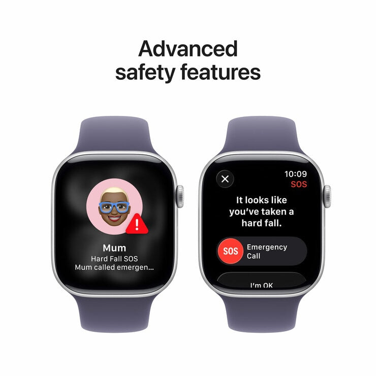 Apple Watch Series 11 GPS 46mm silver aluminium case (British brand)