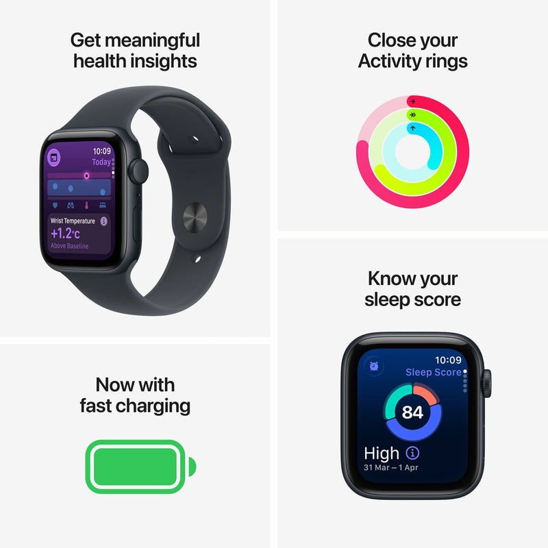 Apple Watch SE 3 40mm Starlight aluminium case sport band, UK version