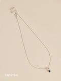 Sterling silver hexagon birthstone necklace (British brand)